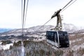 Ropeway with hill or mountain`s view from Zao Mount, Zao juhyo, yamagata, japan, asia. Unseen in japan of countryside travelling Royalty Free Stock Photo