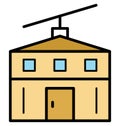 Ropeway Isolated Vector Icon that can be easily modified or edit