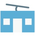 Ropeway isolated vector icon which can be easily edit or modified