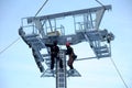 Ropeway mounting Royalty Free Stock Photo