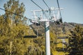 Ropeway in summer mountains of Altay Royalty Free Stock Photo