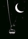 Ropeway to the moon