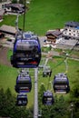 Ropeways in Soelden Tyrol - a popular place for tourists - SOELDEN, AUSTRIA, EUROPE - JULY 28, 2021 Royalty Free Stock Photo