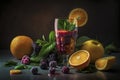 ropical Paradise in a Glass: Savor the Flavors of a Fruity Smoothie, ai generative