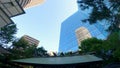 Roppongi Tenzo Shrine, a Shinto shrine, sits in a valley of high-rise buildings in Roppongi, Tokyo, Japan.