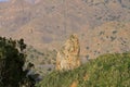 Roque el Rejo from mirador de la carbonera on la gomera, spain Royalty Free Stock Photo