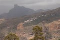 Roque Palmes, village of El Toscon and Roque Bentaiga.