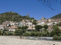 Roquebrun in the Languedoc Royalty Free Stock Photo