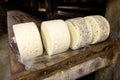 Roquefort cheese in caves Of Roquefort-sur-Soulzon, France Royalty Free Stock Photo