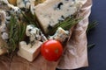 Roquefort cheese composition Royalty Free Stock Photo