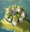 Roquefort salad with pear sorbet Royalty Free Stock Photo