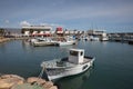 Roquetas del Mar Costa de AlmerÃÂ­a in AndalucÃÂ­a Spain with boats in the harbour Royalty Free Stock Photo