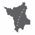 Roraima State map silhouette