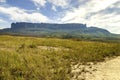 Roraima Table Mount Called in Pemon Indians Language Roraima Tepui with the Trekking Path to Roraima Summit , La Gran Sabana,