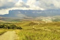 Roraima Table Mount Called in Pemon Indians Language Roraima Tepui with the Trekking Path to Roraima Summit , La Gran Sabana,