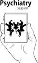 Rorschach inkblot test random vector image