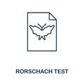 Rorschach Test icon. Line element from psychotherapy collection. Linear Rorschach Test icon sign for web design