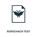 Rorschach Test icon. Monochrome sign from psychotherapy collection. Creative Rorschach Test icon illustration for web