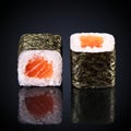 Roru Syake rolls with salmon Royalty Free Stock Photo