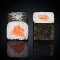 Roru Syake rolls with salmon Royalty Free Stock Photo