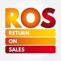 ROS - Return On Sales acronym