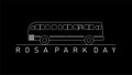 rosa park day bus design vector Royalty Free Stock Photo