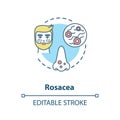 Rosacea concept icon