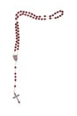 Rosary beads isolated on white