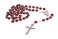 Rosary beads isolated on white