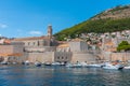 Rosary Church of the Dominican Monastery in Dubrovnik viewed from the old port, Croatia Royalty Free Stock Photo