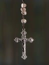 Rosary cross closeup Royalty Free Stock Photo