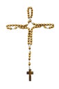 Rosary with cross, isolated