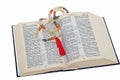 Rosary and a holy bible Royalty Free Stock Photo