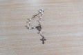 Rosary and religious crucifix symbols of Christian Catholicism