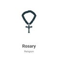 Rosary vector icon on white background. Flat vector rosary icon symbol sign from modern religion collection for mobile concept and Royalty Free Stock Photo