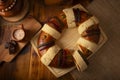 Rosca de Reyes image table top view Royalty Free Stock Photo