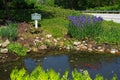 Tranquil koi pond in historic Roscoe Village