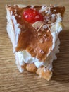 RoscÃÂ³n de Reyes. Bun made with a sweet dough in the shape of a torus garnished with slices of candied fruit.