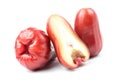 Rose apple chomphu fresh isolated clipping path on white background Royalty Free Stock Photo