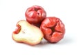 Rose apple chomphu fresh isolated clipping path on white background Royalty Free Stock Photo