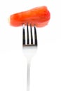 Rose Apple Piece With Fork. Royalty Free Stock Photo