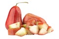 rose apple slice piece on white fruit Royalty Free Stock Photo