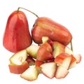 rose apple slice piece on white fruit Royalty Free Stock Photo