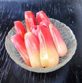 Rose apple sliced in bowl Royalty Free Stock Photo