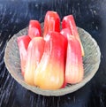 Rose apple sliced in bowl Royalty Free Stock Photo
