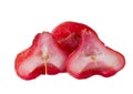 Rose apple on the white background