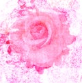 Rose art with fade abstract texture