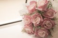 Rose, artificial flowers bouquet. Royalty Free Stock Photo