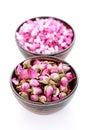 Rose bath salt Royalty Free Stock Photo