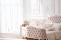 Rose bedroom interior design Royalty Free Stock Photo